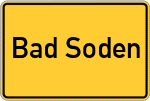 Place name sign Bad Soden
