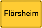 Place name sign Flörsheim