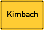 Place name sign Kimbach