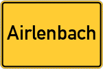 Place name sign Airlenbach