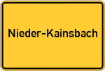 Place name sign Nieder-Kainsbach