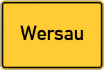 Place name sign Wersau, Odenwald