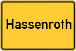 Place name sign Hassenroth