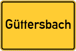 Place name sign Güttersbach