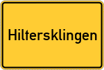 Place name sign Hiltersklingen