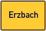 Place name sign Erzbach