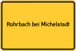 Place name sign Rohrbach bei Michelstadt