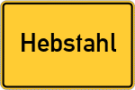Place name sign Hebstahl