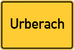 Place name sign Urberach