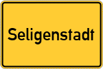 Place name sign Seligenstadt