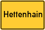 Place name sign Hettenhain