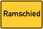 Place name sign Ramschied