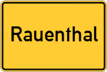 Place name sign Rauenthal, Rheingau