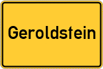 Place name sign Geroldstein