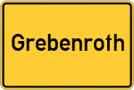 Place name sign Grebenroth