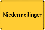 Place name sign Niedermeilingen