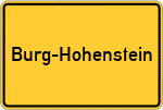Place name sign Burg-Hohenstein