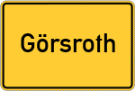 Place name sign Görsroth