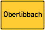 Place name sign Oberlibbach