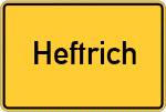 Place name sign Heftrich