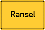Place name sign Ransel, Rheingau