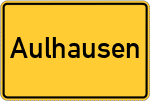 Place name sign Aulhausen