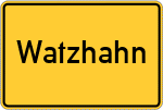Place name sign Watzhahn