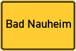 Place name sign Bad Nauheim