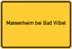 Place name sign Massenheim bei Bad Vilbel
