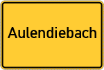 Place name sign Aulendiebach
