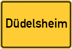Place name sign Düdelsheim