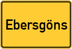 Place name sign Ebersgöns