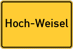 Place name sign Hoch-Weisel