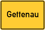 Place name sign Gettenau