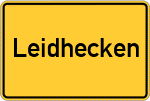 Place name sign Leidhecken