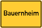 Place name sign Bauernheim