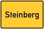 Place name sign Steinberg, Kreis Büdingen, Hessen