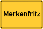Place name sign Merkenfritz