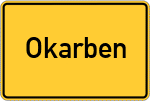 Place name sign Okarben