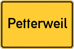 Place name sign Petterweil