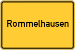 Place name sign Rommelhausen, Hessen