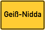 Place name sign Geiß-Nidda