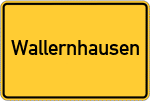 Place name sign Wallernhausen