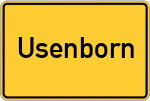 Place name sign Usenborn