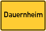 Place name sign Dauernheim
