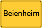 Place name sign Beienheim, Hessen