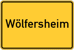 Place name sign Wölfersheim