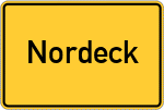 Place name sign Nordeck