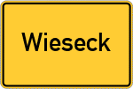 Place name sign Wieseck