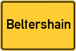Place name sign Beltershain